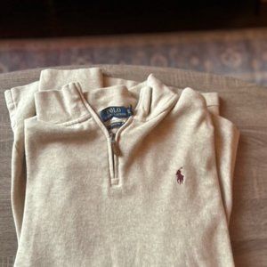 Ralph Lauren - White and Brown Polo Men's XL - Long Sleeve